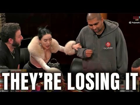 Entire Table Is Going BONKERS In Massive 3-Way All In ‪@HustlerCasinoLive‬
