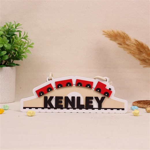 Personalized Train Name Sign, Custom Wooden Kids Room Decor, Train Theme Nursery Wall Hanging, Train Above the Crib Name Sign - Etsy