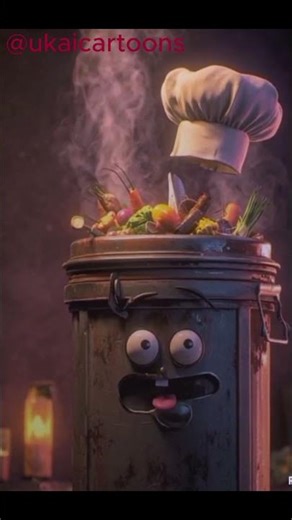 Singing Trash in the Bin 🎵🗑️ | Funny Kids Cartoon Short #childcartoon #funny #cute