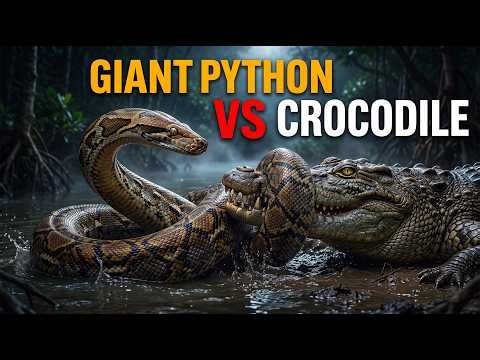 GIANT PYTHON VS CROCODILE – THE BATTLE OF ANCIENT PREDATORS‪@ACPWildlife-d5j‬