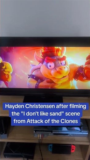 Hayden Christensen after filming the "I don't like sand" scene from Attack of the Clones