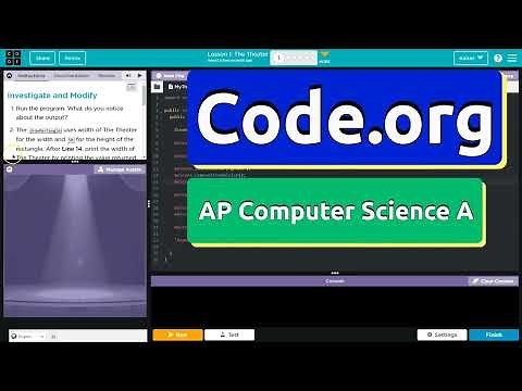 Code.org Lesson 1.2 The Theater | Tutorial with Answers | Unit 4 Computer Science A