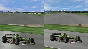 Is Grand Prix 3 (2000) the last great example of software rendering when it was really needed? Between 1995-2000 multiple graphics pipelines came and went away. If you bothered to support software rendering (which would use the CPU), you wouldn't generally be able to reach the same level of graphics... But GP3 came close. Software (using CPU, left), Hardware (using GPU, right). Heavy CPU load would sometimes push the simulation out of realtime, making it run in slow motion. You can see a little 