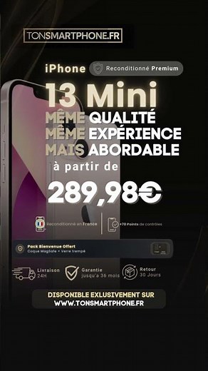 iPhone 13 Mini Reconditionné Premium ✨ Qualité à Prix Réduit !