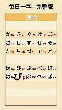【濁音】每日一字完整版