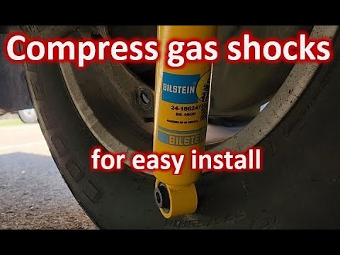 Gas charged shocks. How to compress for installation.