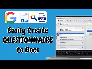 HOW TO Easily Create a QUESTIONNAIRE Survey Using Google Docs & Forms