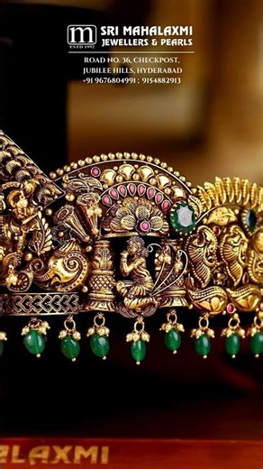 Antique Gold Nakshi Vaddanam at Sri Mahalaxmi Jewellers & Pearls Hyderabad | Waistbelt for Weddings