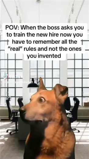 When the boss asks you to train the new hire!