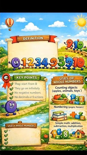 Whole Numbers Explained | Basics, Examples & Fun Math Tips | #ytshorts