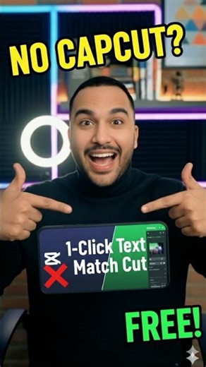 No CapCut? No Problem 😱 | 1-Click Text Match Cut FREE
