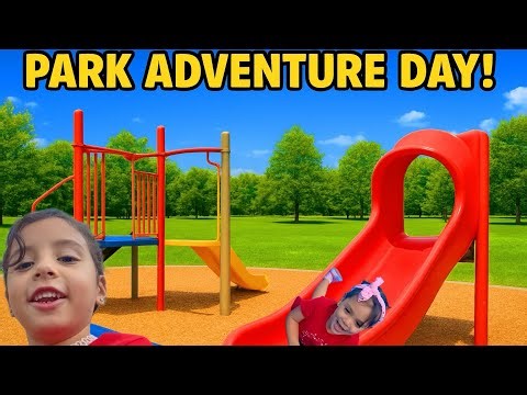 🎉 Park Adventure Day! 🛝🌳 | Fun Obstacle Course & Big Slide Races!