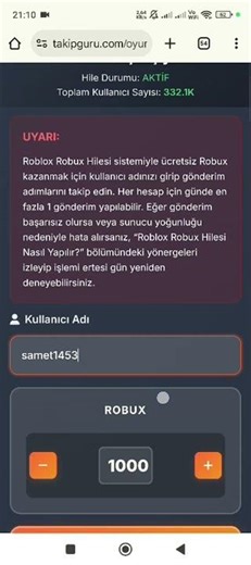 👉 Roblox Robux Hilesi 2026! 💎 Ücretsiz Robux Kazan \u00100 Çalışıyor!
