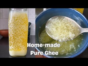 Home-made Pure Ghee Recipe | Clarified Butter | Ghee from Milk Cream | Desi Ghee