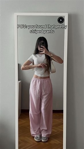 Stylish Pink Striped Pajama Pants for Women