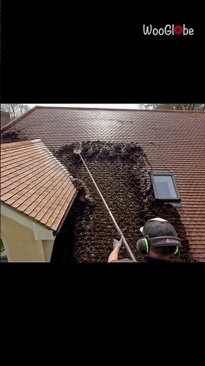 Satisfying Pressure Washing: Watch Moss Vanish from Roof || WooGlobe