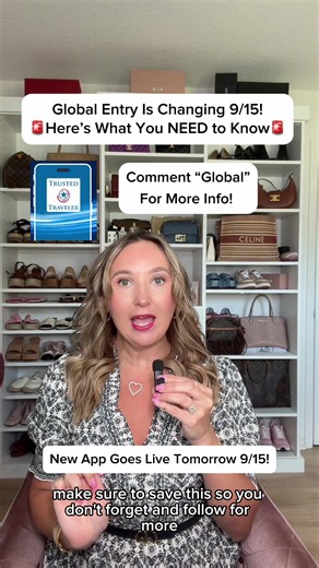 Comment “GLOBAL” and I’ll send you the official page with everything you need to know. Global Entry is changing TOMORROW, September 15th, and if you use the Global Entry app or Trusted Traveler Programs app, you need to know about this update before your next international trip. Your Global Entry membership isn’t going away, but the apps are changing. Follow for more Global Entry, TSA PreCheck, airport, and travel updates.