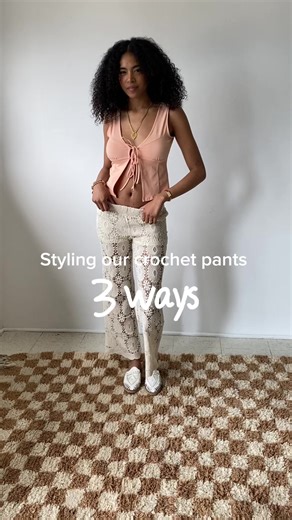 Crochet pant ✨ Style it like this or with her matching top 🤔 the hardest decision I want to make this month