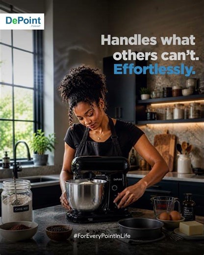 From cake batter to bread dough — the DePoint Kitchen Mixer handles it all without breaking a sweat.