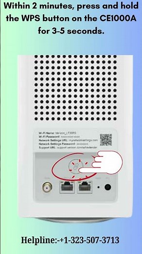 Verizon WiFi Extender CE1000A installation using the WPS button - Verizon Extender CE1000A setup
