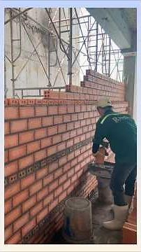 Skills for building a beautiful 100mm wall #construction