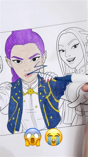 I DESTROYED my drawing out of anger… 😭 (wait for it)#fyp #artshorts #coloring #viral