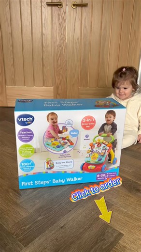 Watching your baby take their first steps is a moment you’ll never forget 💫 The VTech First Steps Baby Walker is designed to support little ones as they grow — combining safe walking support with interactive learning and play trusted by parents across the UK. 🌈 Why parents love it: ✔ Sturdy push-along walker for early walkers ✔ Interactive panel with shapes, sounds, music & phrases ✔ Encourages balance, coordination & confidence ✔ Supports pretend play and early learning ✔ Suitable from 6 mont