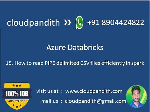 15. Read PIPE Delimiter CSV files efficiently in spark || Azure Databricks