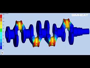 Induction heat treating simulation of a crankshaft - SIMHEAT®