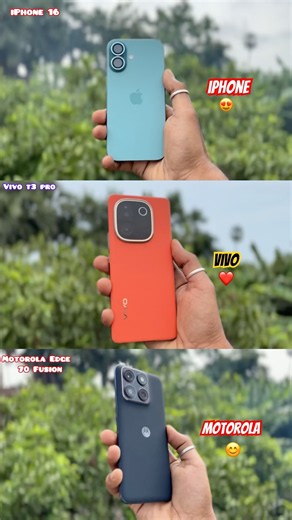 iPhone 16 Vs Vivo T3 Pro Vs Motorola Edge 70 Fusion 5G Smartphone 🔥