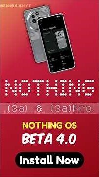 Install Nothing OS 4.0 Beta Update for Phone 3a & 3a Pro | Full Step-by-Step Install Guide 🔥