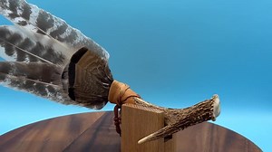 Smudging Fan/wild Turkey Feathers, Shed Deer Antler Handle, Saging & Energy Clearing Ceremonial Tool, - Etsy