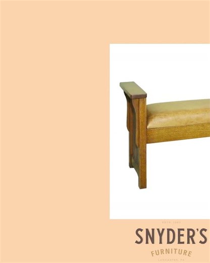 Amish Solid Wood Spanish Mission Dressing Bench