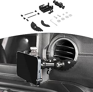 for Jeep JL Dash Vent Phone Holder Mount Compatible with Jeep Wrangler JL JLU 2018 up for Gladiator JT 2020 up Black Interior Accessories