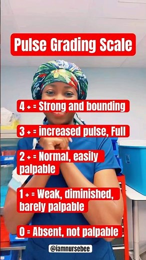 Pulse Grading Scale #pulses #nurses #nursingschool #nursingstudent #nclex #studentnurse #nclexstudy