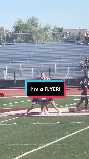My first ever JV Cheer halftime show for @Whitney High School Cheer ❤️🤍🐾 #flyer #inclusion #cheer