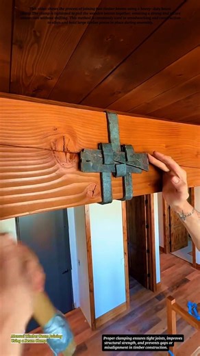 Manual Timber Beam Joining Using a Beam Clamp