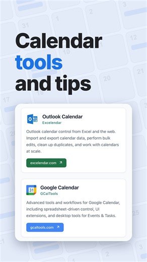 CalendarTools: tools and tutorials for Google Calendar and Outlook