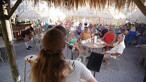 The best views and the best times happen at the Boo! #bamboobeachbar #madeirabeach #madbeach #johnspass #bambootikibar #stpetebeach #redingtonbeach #welovemadeirabeach | Bamboo Beach Bar & Grill