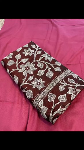 Own a beautiful Kantha Stitch saree on maroon art silk fabric with...