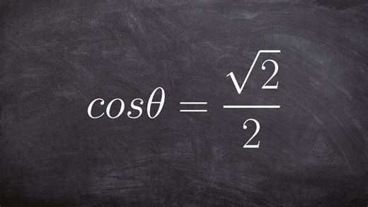Find the value of theta in degrees and radians in first quadrant