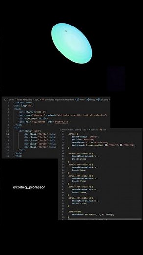 3D effect using HTML and CSS #html #css #coding #python #javascript #programming #3D #animation #ai