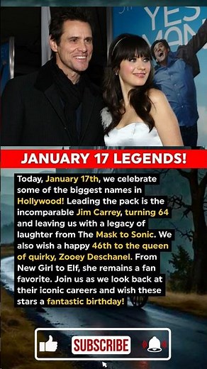 BREAKING: Today’s Famous Birthdays: Jim Carrey, Zooey Deschanel & More! (January 17)