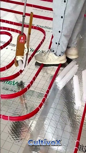 Installing PERT Floor Heating Pipe Loop in a Residential Setting