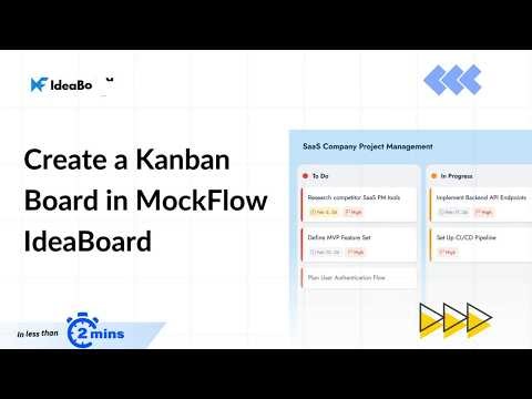 Create a Kanban Board in MockFlow IdeaBoard