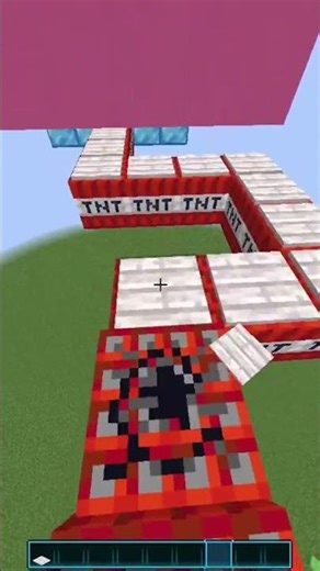 TNT Run 98%😨#shorts #minecraft