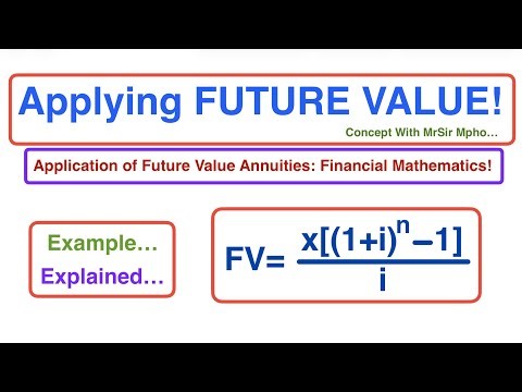 FUTURE VALUE ANNUITY Application | Example | Financial Mathematics | with MrSir Mpho