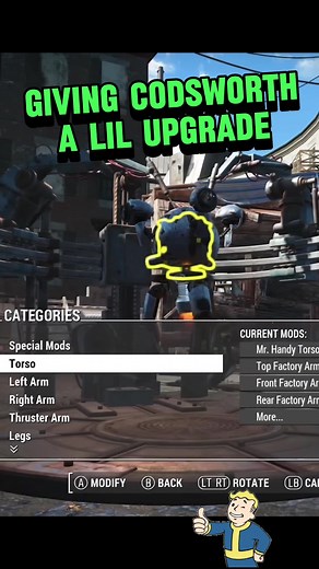 Upgrading Codsworth in Fallout 4 Automatron DLC