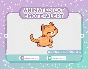 Animated Orange Cat Emote-alert/twerk Emote-alert - Etsy