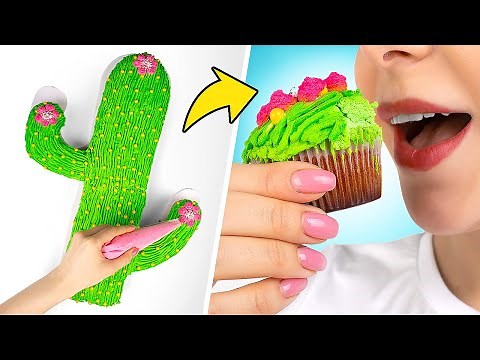 Gâteau en Forme de Cactus à Partir de Mini Cupcakes !